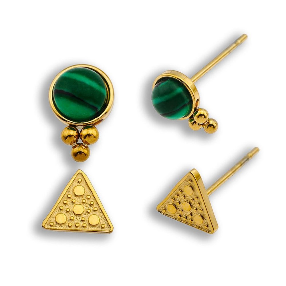 DALVE 2-Pair Stud Earrings Set